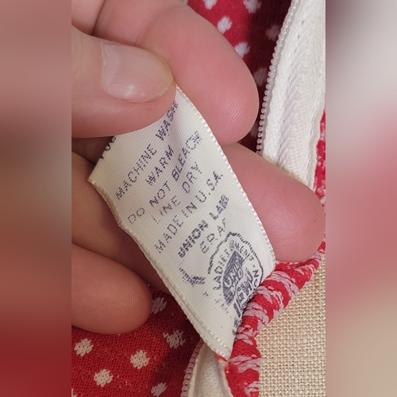 Red and white vintage polka dot bodysuit. - Picture 6 of 6